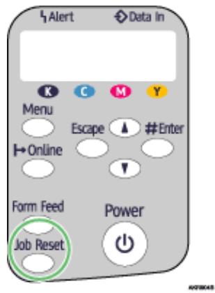RICOH AFICIO GX 3000 - Canceling Printing Using the [Job Reset] Key of the Printer - 1