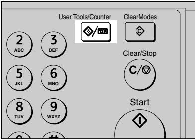RICOH AFICIO MP 1500 - Press the [User Tools/Counter] key. - 1