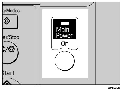 RICOH AFICIO MP 1500 - Turning On the Power - 1