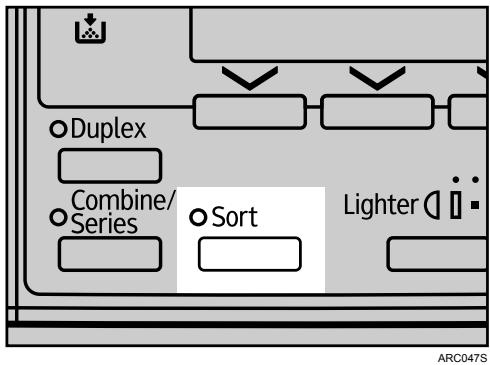 RICOH AFICIO MP 161 - Press the [Sort] key. - 1