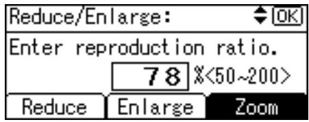RICOH AFICIO MP 161 - Enter the desired ratio with the number keys, and then press the [OK] key. - 1