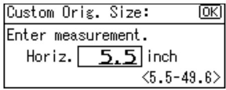 RICOH AFICIO MP 161 - Select [Custom Size] using [ ] or [ ] , and then press the [OK] key. - 2