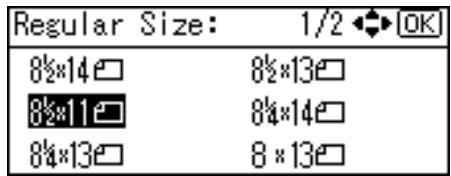 RICOH AFICIO MP 161 - Select the original size using the scroll keys, and then press the [OK] key. - 1