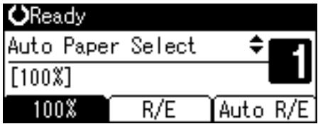 RICOH AFICIO MP 2500 - Selecting a ratio using the scroll keys - 1