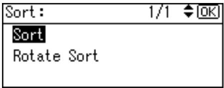 RICOH AFICIO MP 2500 - Select [Sort] using [▲] or [▼], and then press the [OK] key. - 1