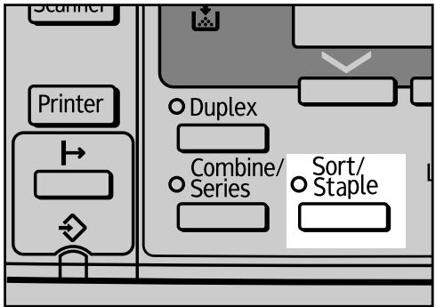 RICOH AFICIO MP 2500 - Press the [Sort/Staple] key. - 1