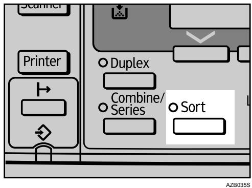 RICOH AFICIO MP 2500 - Press the [Sort] key. - 1