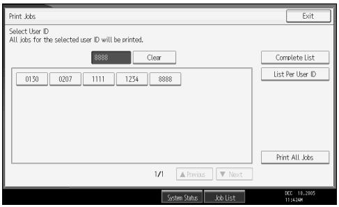 RICOH AFICIO MP 7000 - Printing the Selected Print Job - 2