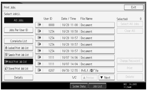 RICOH AFICIO MP 7000 - Configure Hold Print in the printer driver's properties. - 2