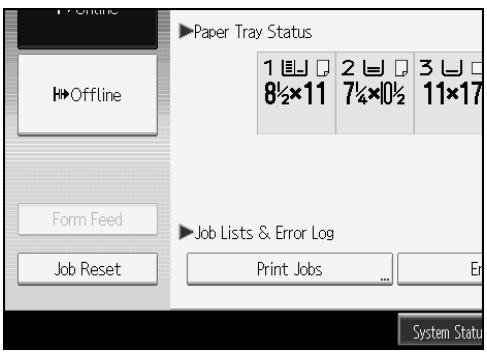 RICOH AFICIO MP 7000 - Canceling a Print Job Using the Control Panel - 1