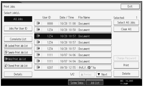 RICOH AFICIO MP 7000 - Configure Hold Print in the printer driver's properties. - 3