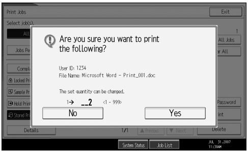 RICOH AFICIO MP 7000 - Enter the number of sets using the number keys. - 1