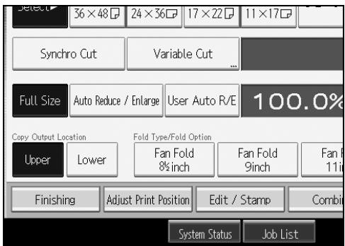 RICOH AFICIO MP W3600 - Press [Finishing]. - 1