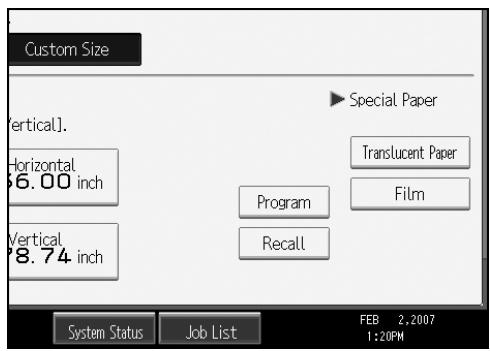 RICOH AFICIO MP W3600 - Registering a custom size - 1
