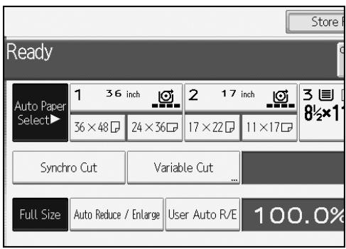 RICOH AFICIO MP W3600 - Select [Variable Cut]. - 1
