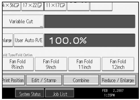 RICOH AFICIO MP W3600 - Press [Edit / Stamp]. - 1