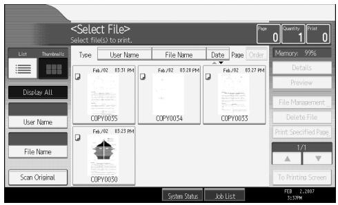 RICOH AFICIO MP W3600 - Document Server Display - 2