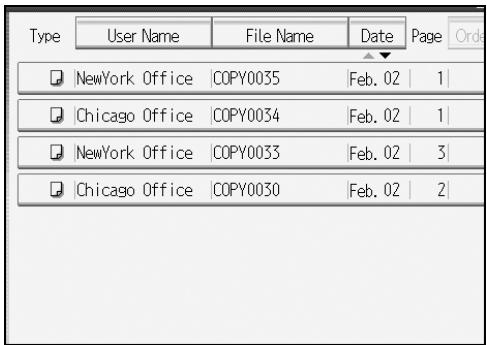 RICOH AFICIO MP W3600 - Changing User Name, File Name or Password of a Stored Document - 1
