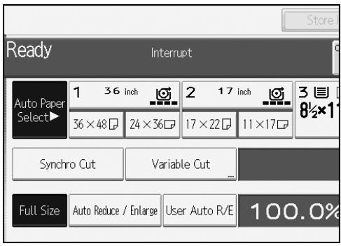 RICOH AFICIO MP W3600 - Make the settings for a interrupt copy job. - 1