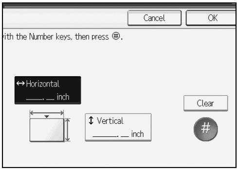 RICOH AFICIO MP W3600 - Enter the horizontal size of the original with the number keys, and then press [#]. - 1