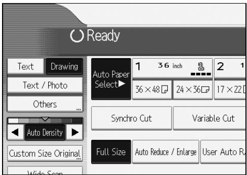 RICOH AFICIO MP W3600 - Make sure that Auto Paper Select is selected. - 1