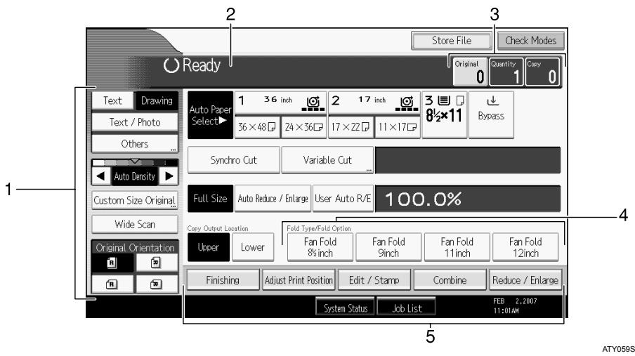 RICOH AFICIO MP W3600 - Initial copy display - 1