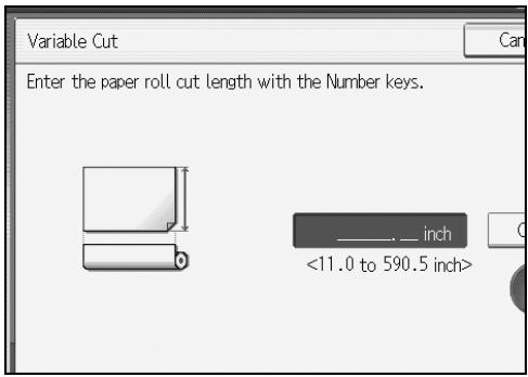 RICOH AFICIO MP W3600 - Enter the length with the number keys, and then press [#]. - 1