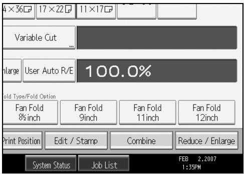 RICOH AFICIO MP W3600 - Press [Edit / Stamp]. - 1