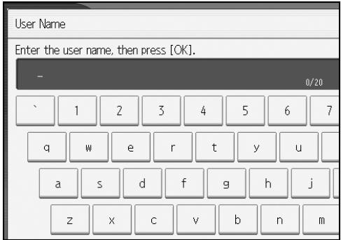 RICOH AFICIO MP W3600 - Registering or changing a user name (When no name is registered to the Address Book) - 1