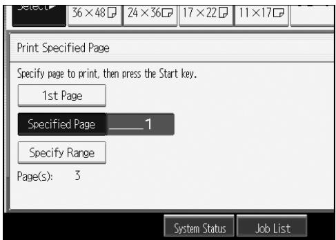RICOH AFICIO MP W3600 - Printing a specified page - 1