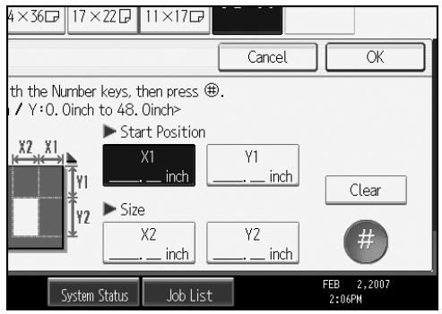 RICOH AFICIO MP W3600 - Enter the length of [X1] with the number keys, and then press [#]. - 1