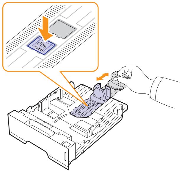 RICOH AFICIO SP 3300DN - Changing the size of the paper in the tray 1 - 2