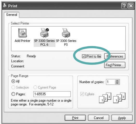 RICOH AFICIO SP 3300DN - Printing to a file (PRN) - 1