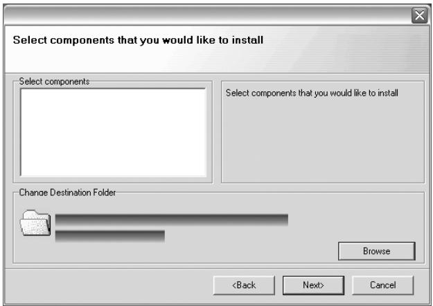 RICOH AFICIO SP 5100N - Select the components to be installed and click Next. - 1