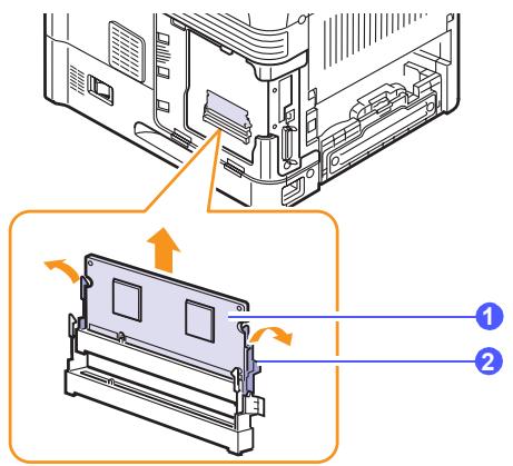 RICOH AFICIO SP 5100N - Removing a DIMM - 1