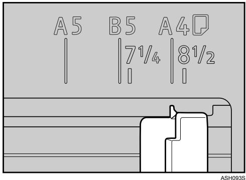 RICOH AFICIO SP C220N - Pinch the clip on the side paper guide and slide it to match the standard size. - 2