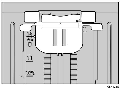 RICOH AFICIO SP C220N - Pinch the clip on the side paper guide and slide it to match the standard size. - 4