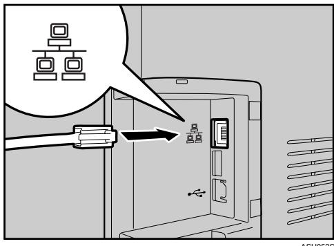 RICOH AFICIO SP C220N - Connect the Ethernet cable to the Ethernet port. - 1