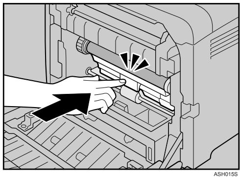 RICOH AFICIO SP C220N - Push in the waste toner bottle until it clicks into place. Push the green part all the way in. - 1
