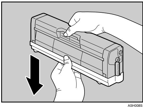 RICOH AFICIO SP C221N - Remove the cover from the print cartridge. - 1