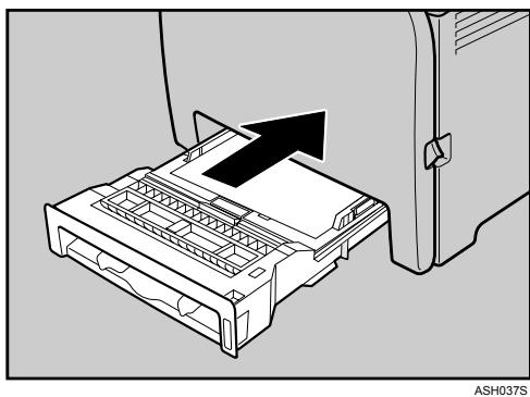 RICOH AFICIO SP C221N - Carefully push Tray 1 straight into the printer. - 1