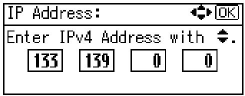 RICOH AFICIO SP W2470 - Entering the custom paper size, IPv4 Address, etc. - 1