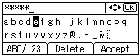 RICOH AFICIO SP W2470 - When all characters have been entered, press [Accept]. - 1