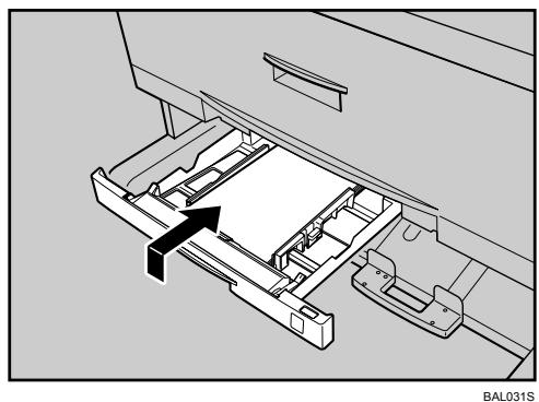 RICOH AFICIO SP W2470 - Holding the cut paper tray so that the front is higher than the rear, push it carefully all the way into the machine. - 1