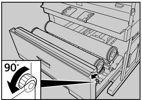 RICOH AFICIO SP W2470 - Loading the Paper Roll into Tray 1 and 2 - 10