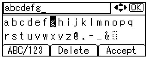 RICOH AFICIO SP W2470 - When all characters have been entered, press [Accept]. - 1