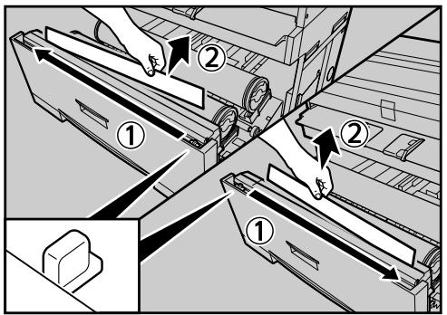 RICOH AFICIO SP W2470 - Loading the Paper Roll into Tray 1 and 2 - 9