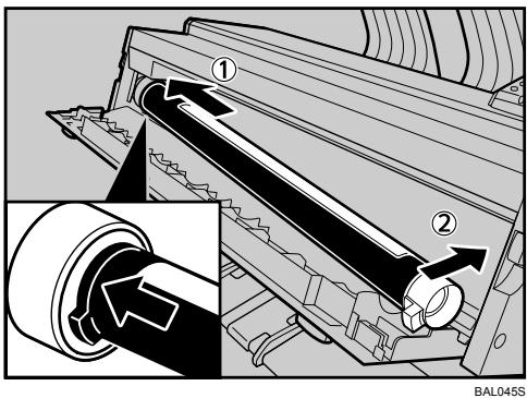 RICOH AFICIO SP W2470 - Insert the end of the toner cartridge into the toner holder on the left (①). Insert the toner cartridge into the right in the direction of the arrow (②). - 1