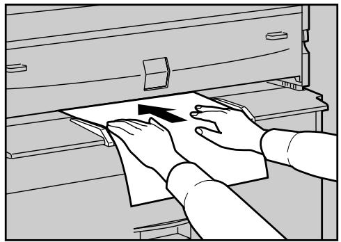 RICOH AFICIO SP W2470 - Gently push the paper face up into the bypass tray until the beeper sounds. - 1