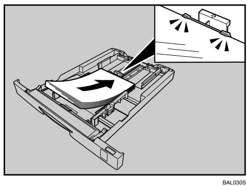 RICOH AFICIO SP W2470 - Loading Cut Paper into the Tray 3 - 5
